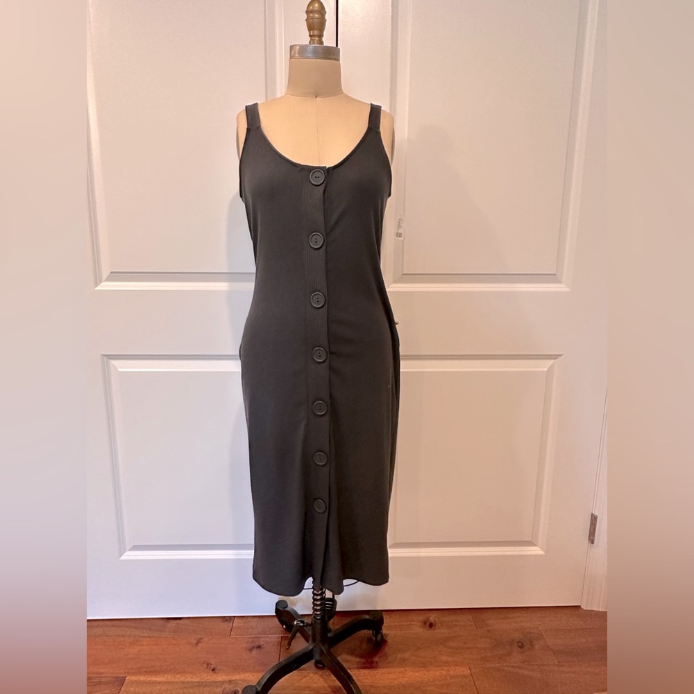 Knit button up dress